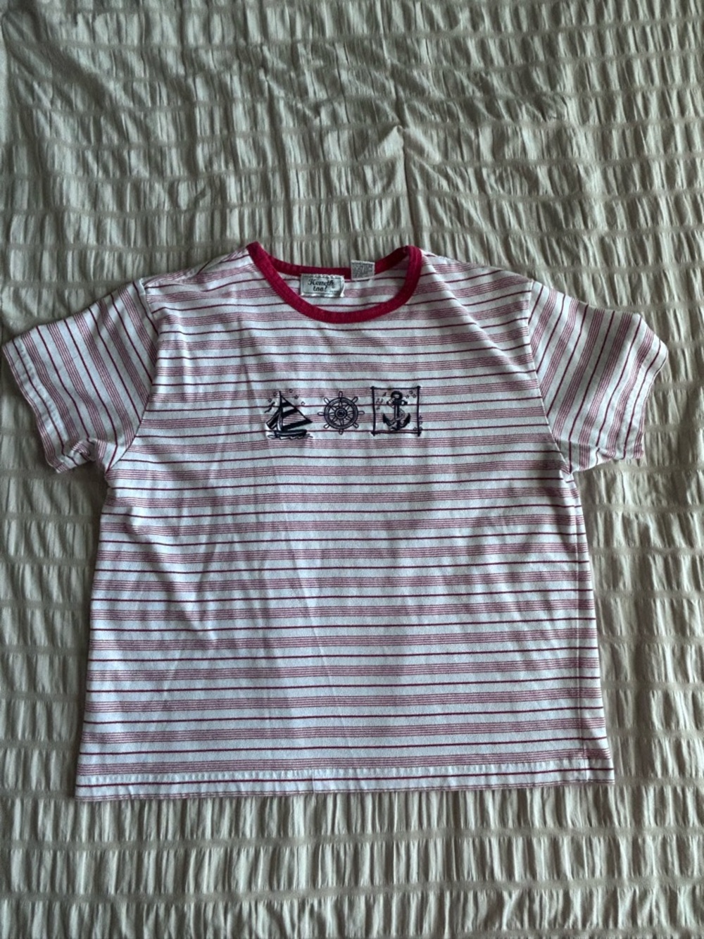 Keneth Too Nautical Embroidered Striped Short Sleeve (PL)
